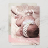 Sweetest Dream Two Photo モダン Birth Announcement 案内状 (正面/裏面)