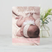 Sweetest Dream Two Photo モダン Birth Announcement 案内状 (スタンド正面)