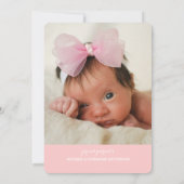 Sweetest Dream Two Photo モダン Birth Announcement 案内状 (裏面)