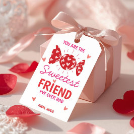 Sweetest Friend Valentine Gift Tag Candy Theme ギフトタグ