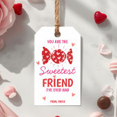 Sweetest Friend Valentine Gift Tag Candy Theme ギフトタグ