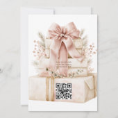 Sweetest Gift クリスマス 女子 赤ちゃんのシャワーパーティー QR 招待状 (裏面)