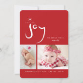 Sweetest Joyベビーの初めてのクリスマス誕生写真 シーズンカード (正面)