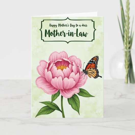 Sweetest Mom Floral Insect Card カード (正面)