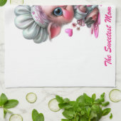 Sweetest Mom Pig Chef Kitchen Towel キッチンタオル (折り畳み)