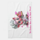 Sweetest Mom Pig Chef Kitchen Towel キッチンタオル (縦)