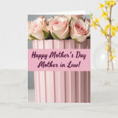 Sweetest Mom Pink Blossom Card カード (黄色い花)