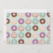 SWEETEST ONE Blue Iced Donuts最初の誕生日写真 招待状 (裏面)