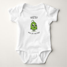 Sweetest Pea in the Pod CuteベビーBodySuet