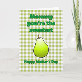 Sweetest Pear for Mother's Day カード