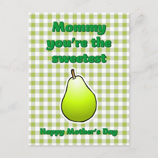 Sweetest Pear Mothers Dayはがき シーズンポストカード (正面)