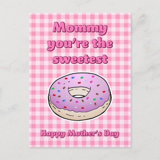 Sweetest Pink Dout Mothers Dayはがき シーズンポストカード (正面)