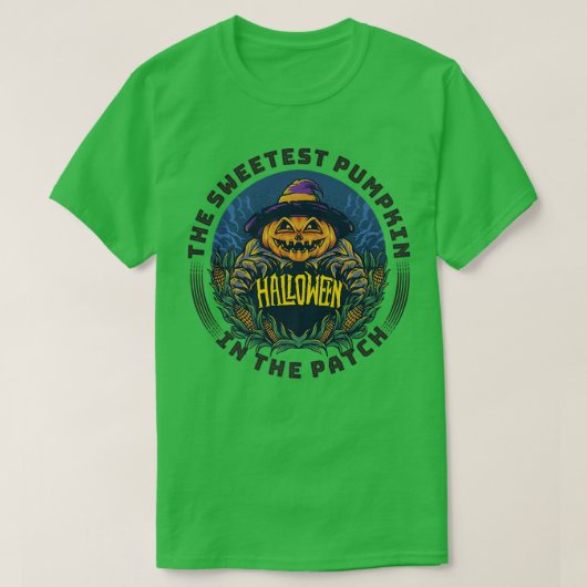 Sweetest Pumpkin in the Patch Funny Jack-O-Lantern Tシャツ (デザイン正面)