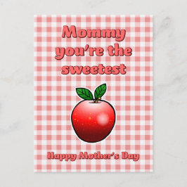 Sweetest Red Apple Mothers Dayはがき シーズンポストカード