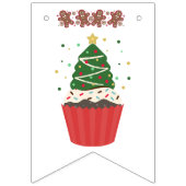 Sweetest Season Christmas Cupcake Bunting バンティングフラッグ (第1の旗)