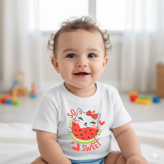 Sweetest Summer Fruit Cartoon Baby T-Shirt ベビーボディスーツ