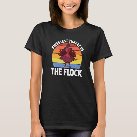 Sweetest Turkey In The Flock Toddler Kids Thanksgi Tシャツ (正面)