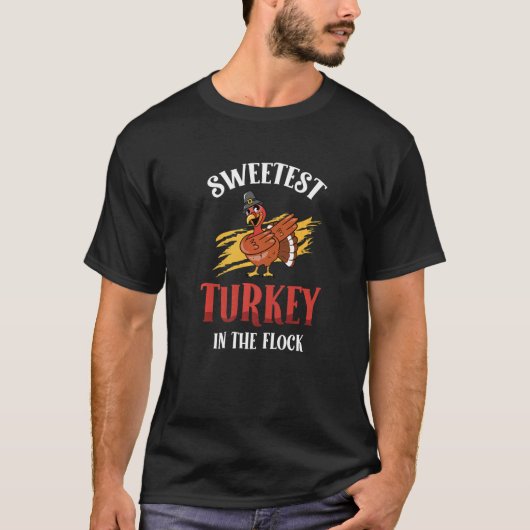 Sweetest Turkey In The Flock Toddler Kids Thanksgi Tシャツ (正面)