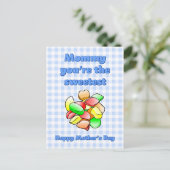 Sweetest Wine Gums Mothers Dayはがき シーズンポストカード (スタンド正面)