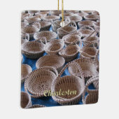 Sweetgrass Baskets at Market in Charleston, SC セラミックオーナメント (右)