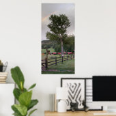 Sweetgrass Ranchの上に虹 ポスター (ホームオフィス)