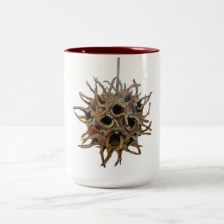 Sweetgumのポッドのあずき色15のozのツートーンマグ(4)の1 ツートーンマグカップ