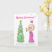 SweetHartクリスマスツリーグリーティングカード（QR付き） カード (黄色い花)