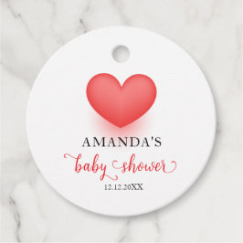 Sweetheartユニーク Valentine Baby Shower Thank You フェイバータグ