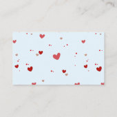 Sweetheart赤い青の赤ちゃんシャワーギフト登録カード エンクロージャーカード (裏面)