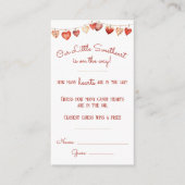 Sweetheart赤ちゃんシャワー推測ハートゲーム エンクロージャーカード (正面)