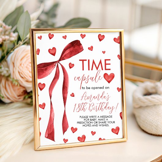 Sweetheart 1st Birthday Time Capsule Sign 台座サイン