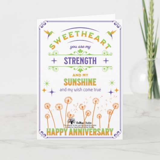 Sweetheart Anniversary Card カード (正面)