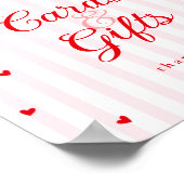 Sweetheart Baby Shower Cards & Gifts Sign ポスター (角)