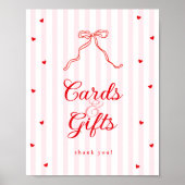 Sweetheart Baby Shower Cards & Gifts Sign ポスター (正面)