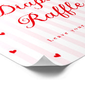 Sweetheart Baby Shower Diaper Raffle Sign ポスター (角)