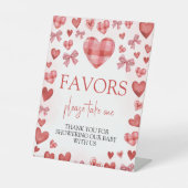 Sweetheart Baby Shower Favors Table Sign 台座サイン (正面)