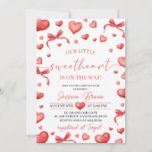 Sweetheart Baby Shower Invitation Girl 招待状 (正面)