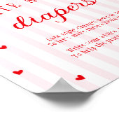 Sweetheart Baby Shower Late Night Diapers ポスター (角)