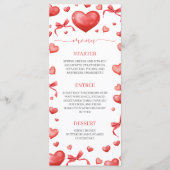 Sweetheart Baby Shower Menu Card メニュー (正面)