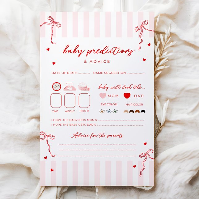 Sweetheart Baby Shower Prediction & Advice Game (クリエイターアップロード済み)