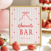 Sweetheart Baby Shower Sweets Sign ポスター