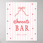 Sweetheart Baby Shower Sweets Sign ポスター (正面)
