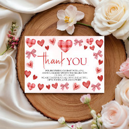 Sweetheart Baby Shower Thank You Card エンクロージャーカード