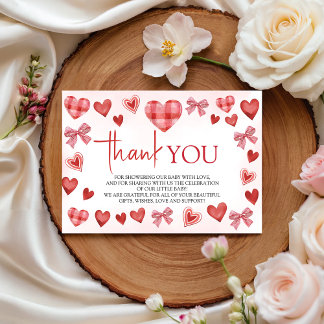 Sweetheart Baby Shower Thank You Card エンクロージャーカード
