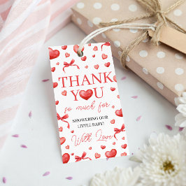 Sweetheart Baby Shower Thank You Card ギフトタグ