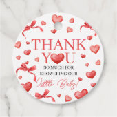 Sweetheart Baby Shower Thank You Card フェイバータグ (正面)