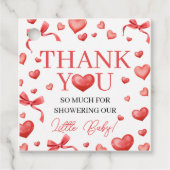 Sweetheart Baby Shower Thank You Card フェイバータグ (正面)