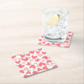 Sweetheart Baby Shower Valentine  スクエアペーパーコースター (インサイチュ)