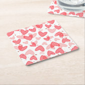 Sweetheart Baby Shower Valentine  スクエアペーパーコースター (アングル)