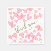 Sweetheart Baby Shower Valentine  スタンダードカクテルナプキン (正面)